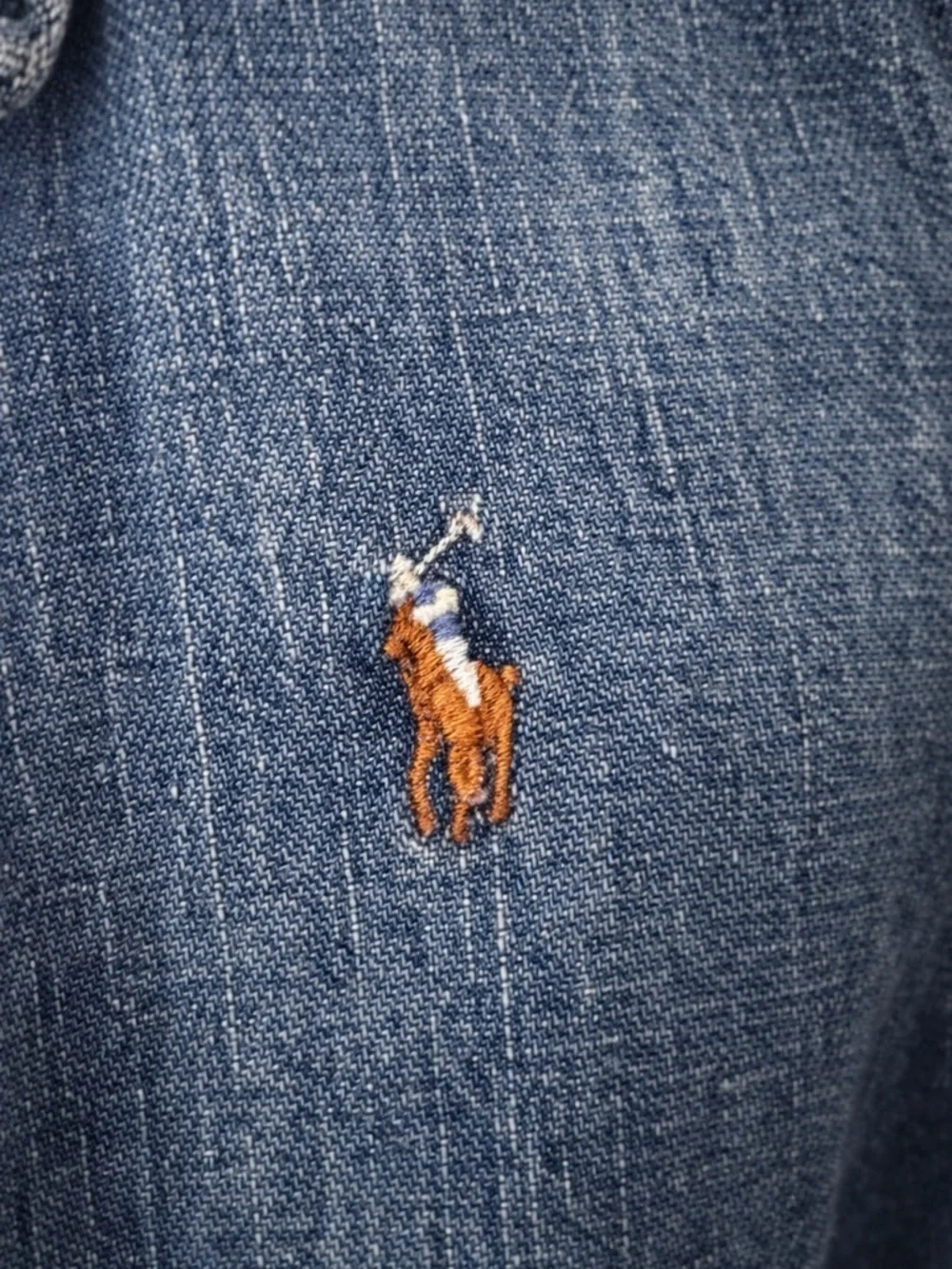 Polo Ralph Lauren Girls Denim Shirt Dress 4T Belted Chambray Pony Logo Preppy